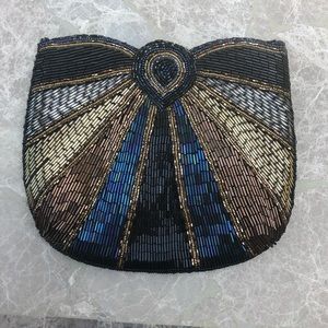 Hand beaded multicolor purse